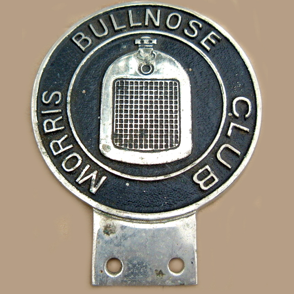 Morris Bullnose Club car badge